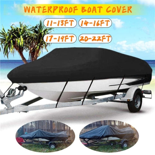 Yacht Bootspersenning 11- 22FT Barco Bootspersenning Anti-UV Wasserdicht Heavy Duty 210D Marine Trailerable Canvas Bootszubehör