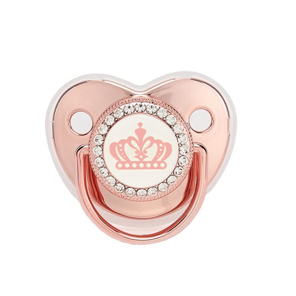 9 Colors Pacifier Baby Shower Gift Bling Baby Dummy Silicone BPA Free Infant Nipple Newborn Pacifiers For Babies I Love Mum Dad