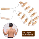HEAATHH Wood Back Massage Roller Rope, Wood Therapy Cellulite Massage Tools, Self Massage Tools for Neck Leg Back Pain Relief