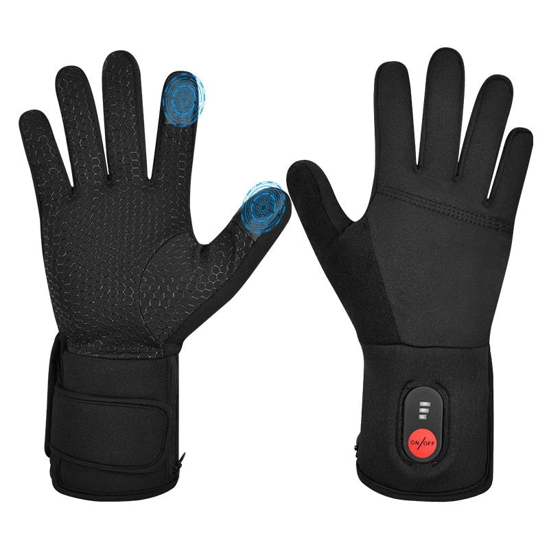 Winter Warm Radfahren Beheizte Handschuhe Liner Wiederaufladbare Batterie für MTB Reiten Skifahren Wandern Motorradhandschuhe Männer Frauen 2021