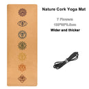Jusenda 5mm Natural Cork TPE Yoga Mat 183*61cm Fitness Mats Gym Pilates Pad Training Exercise Sport Mat With Position Body Line