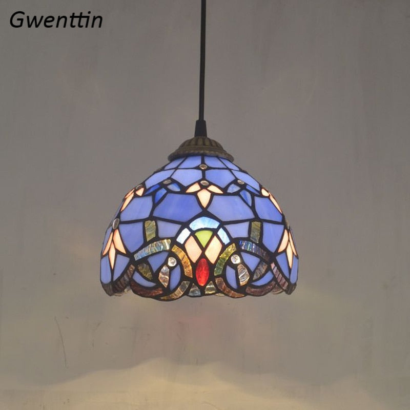 Vintage Tiffany Pendelleuchten Mittelmeer Barock Buntglas Hängelampe Led Küchenleuchten Home Loft Decor