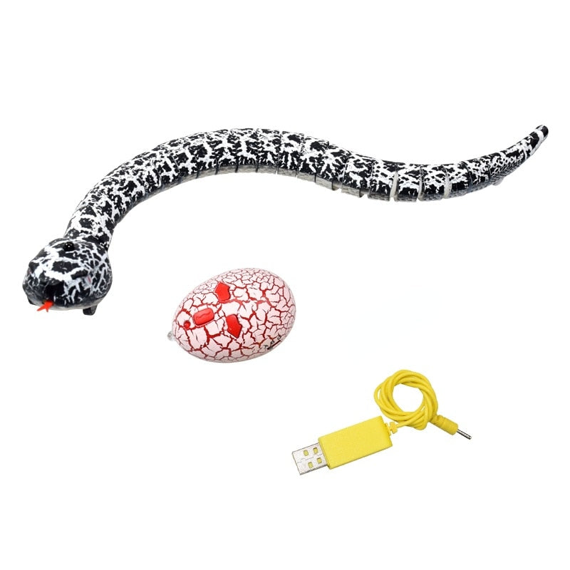 RC Animal Infrared Remote Control Snake with Egg Rattlesnake Kids Electric Toy Trick Mischief Toys Children Funny Novelty Gift