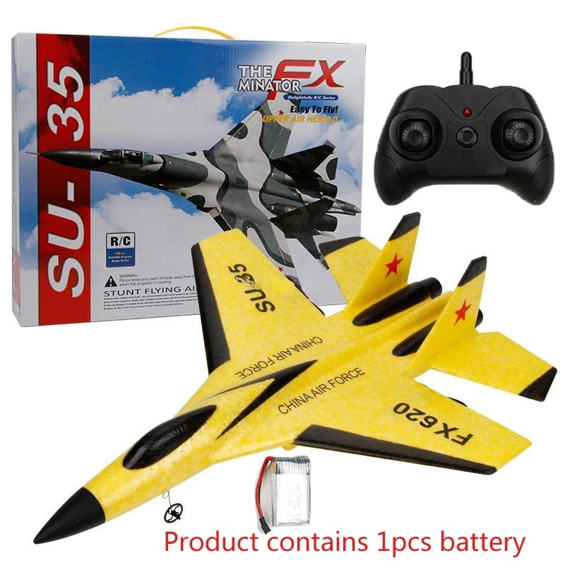 FX620 SU-35 RC Remote Control Airplane 2.4G Remote Control Fighter Hobby Plane Glider Airplane EPP Foam Toys RC Plane Kids Gift