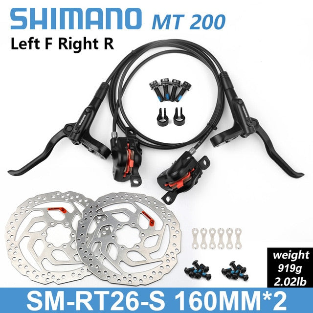 Shimano BR BL MT200 freno de bicicleta MTB freno de disco hidráulico 750/800/1350/1450/1500mm frenos de abrazadera de montaña actualizado MT315