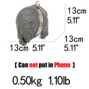 Boutique De FGG Round Ball Women Gold Crystal Evening Bags and Clutches Rhinestone Tassels Wedding Party Bridal Diamond Clutch