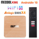 Global Mecool KM6 edición de lujo Amlogic S905X4 TV Box Android 10 4G 64GB 32G Certificado por Google Soporte Wifi6 BT1000M Decodificador
