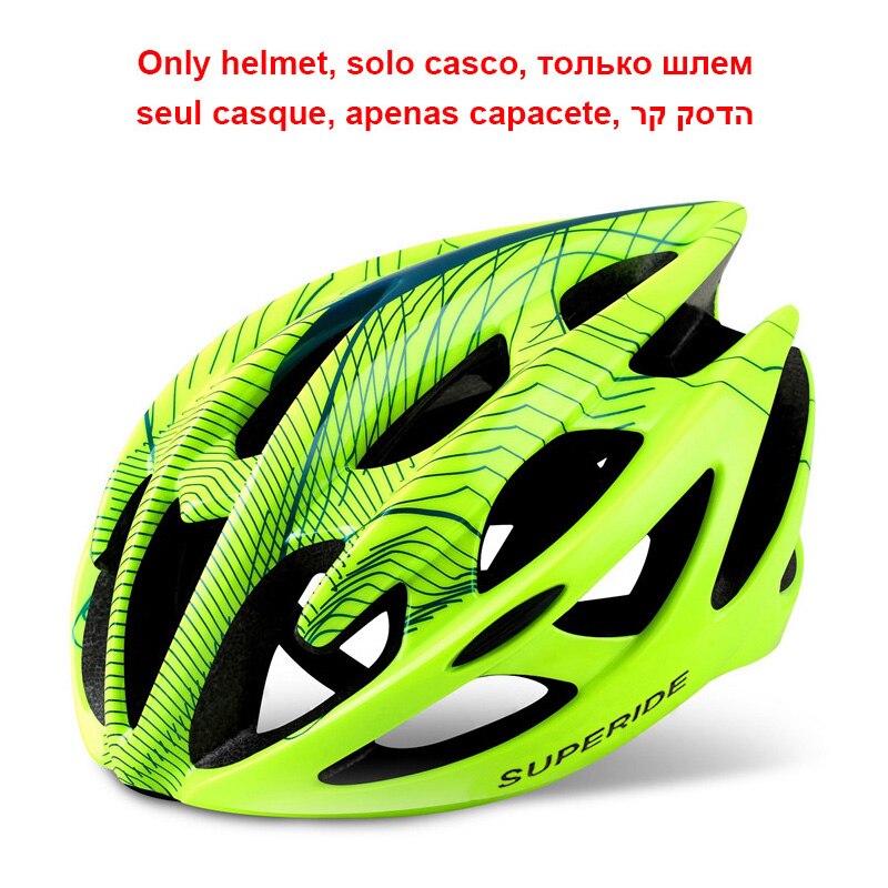 SUPERIDE al aire libre bicicleta de carretera bicicleta de montaña casco con luz trasera ultraligero DH MTB bicicleta casco deportes montar ciclismo casco