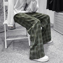 Autumn Corduroy Pants Men Fashion Retro Casual Plaid Pants Men Streetwear Hip Hop Loose Straight Trousers Male Large Size S-5XL