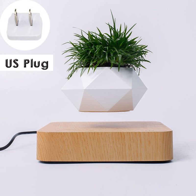 Hot Sale Levitating Air Bonsai Pot Rotation Planters Magnetic Levitation Suspension Flower Floating Pot Potted Plant Desk Decor