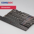 9 Pieces 160mm Masonry Drill Bits Set SDS Plus Shank Carbide Cross-Tip for Electric Hammer Diameter-5&6&6&8&8&10&12&14&16mm