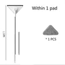 Fregona triangular para lavar el techo de vidrio, escobilla de goma para limpieza de polvo, pared de cocina, pisos planos, ventanas, cepillo limpiaparabrisas telescópico para el hogar