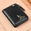 2022 Fashion Men's Genuine Leather Wallet RFID Anti Theft Male Business Card Holder Man Money Bag Purse Zipper Wallet for Men