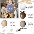 Retro Coffee Matte White Balloons Garland Arch Kit Boho Hochzeit Dekoration Geschlecht offenbaren Geburtstag Baby Shower Decor Zubehör