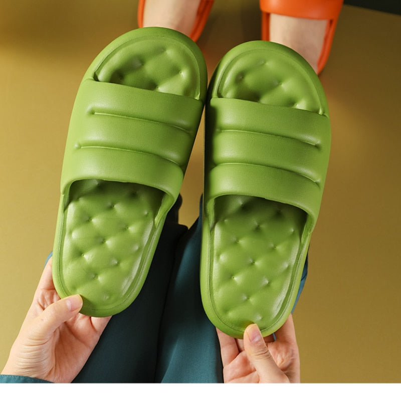 Slippers Woman Thick Soles Soft Indoor Slippers EVA Sofa Slides Women Anti-slip Sandals Bathing Shoes Men Slipper for Female/man