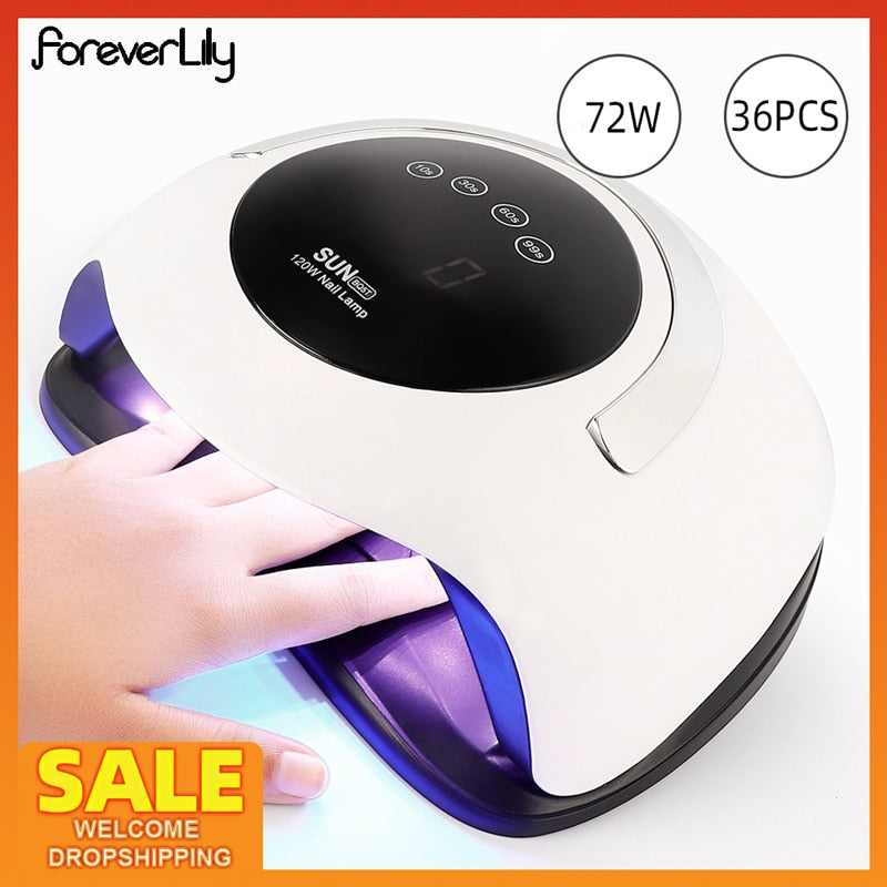 Sensor inteligente UV lámpara de uñas secador de uñas LED UV lámpara de hielo manicura pedicura Gel de uñas barniz de curado luz UV esmalte de uñas de secado rápido