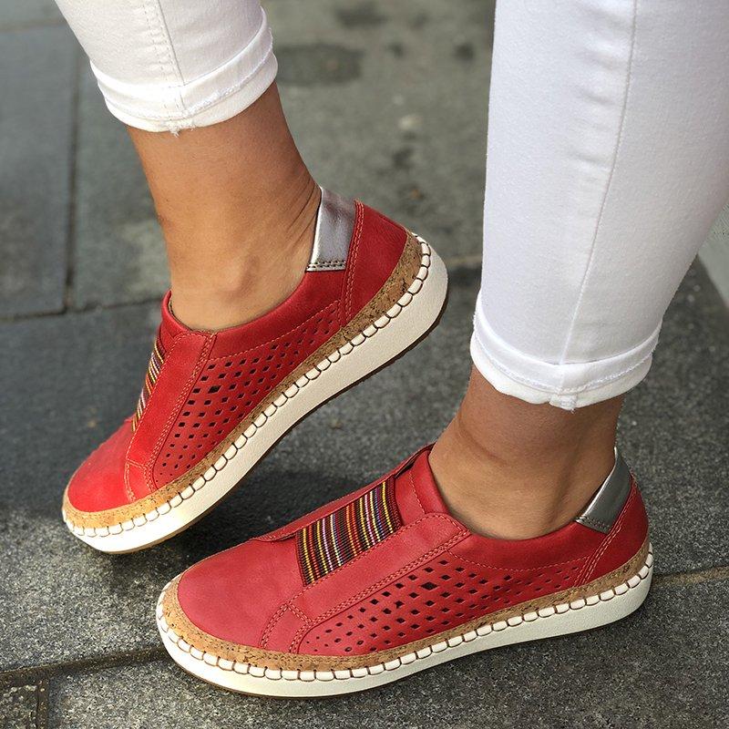 2022 Sneakers Women  Vulcanize Shoes Casual Breathable Shoes Female Soft Leather  Flats Ladies Sneakers  Shoes Woman Sneakers
