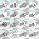 2021 New Arrival Sparkling 925 Sterling Silver Round Clear CZ Clips Beads for Jewelry Making Fit Reflexions Charm Bracelet