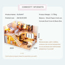 Cutebee DIY Dollhouse Kit Apartment Loft Wooden Miniature Doll Houses With Furniture LED Lights for Children Birthday Gift