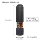 Automatic Salt Pepper Grinder Set Electric Plastic Ceramic Burr Mill For Herb Pepper Spice Adjustable Kitchen Grinding Gadgets