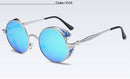 TUZENGYONG Fashion Polarized Steampunk Sunglasses Men/Women Round Metal Carving Vintage Sun Glasses Gothic UV400 Sunglass