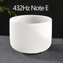 CVNC 12 Inch Chakra Frosted Quartz Crystal Singing Bowl for Sound Healing Energy Balance with Free O-ring&Mallet