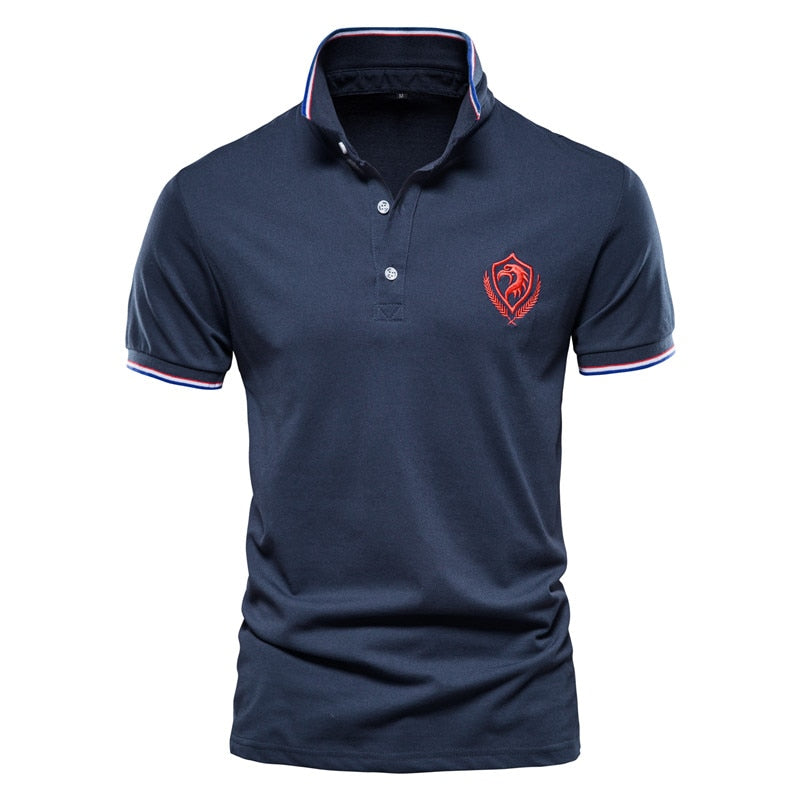 New Summer High Quality Men Polo Shirts Casual Business Social Short Sleeve Mens Shirts Stand Collar Embroidery Polo Shirt Men