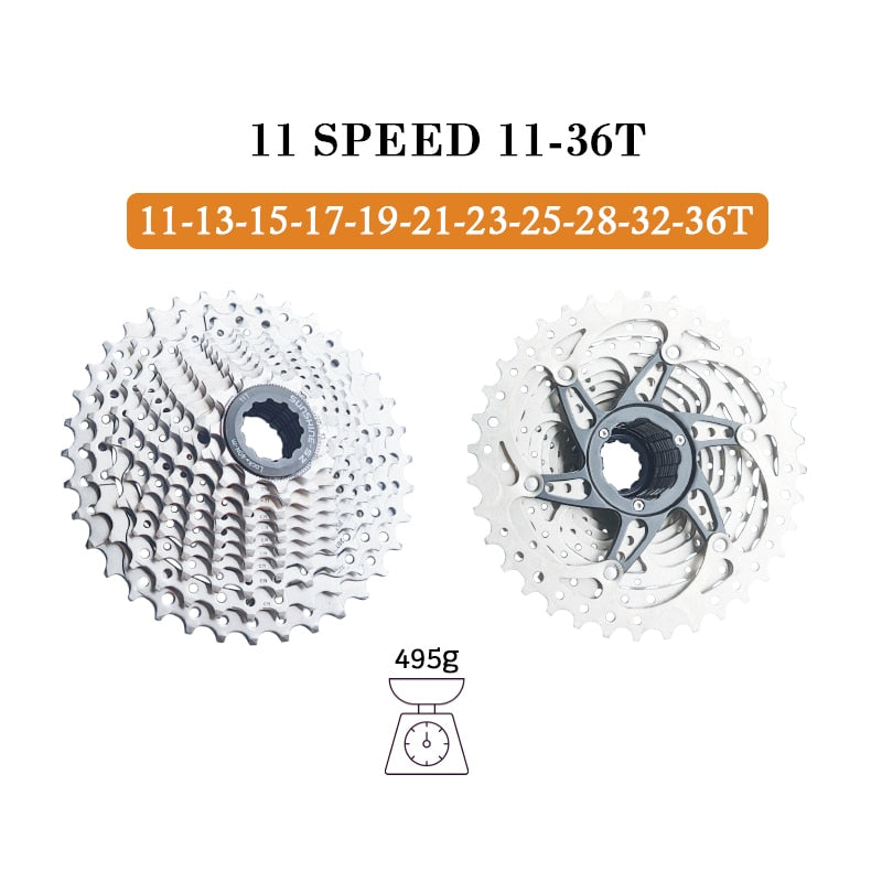 Sunshine Mountain Bike 8 9 10 11 12 Speed Velocidade Bicycle Cassette MTB Freewheel Sprocket 36T 40T 42T 46T 50T 52T for SHIMANO