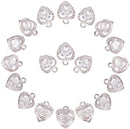 80-160pcs Cubic Zirconia Rhinestone Charms Pendants Drop Heart Crystal Charms for Jewelry DIY Earrings Necklace Bracelet Making