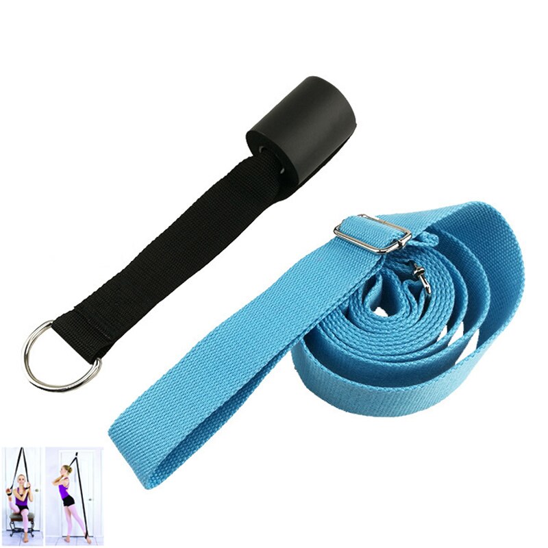 Estiramiento de piernas correa puerta flexibilidad entrenador para Ballet animadora baile gimnasia entrenador cinturón de Yoga cinturón elástico accesorios de Yoga