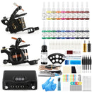 Tattoo Kit Tattoo Machines Gun With Inks Power Supply Pedal Body Art Tools Tattoo Set Complete Accessories Supplies From RU/US