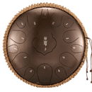 Steel Tongue Drum 13 Inch 15 Tones D Key Tank Drum Tamborine Yoga Meditation Percuss Music Instrument Children&