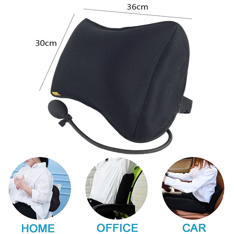 Tcare Portable Inflatable Lumbar Support Massage Pillows - Orthopedic Design for Back Pain Relief - Lumbar Support Pillow Unisex