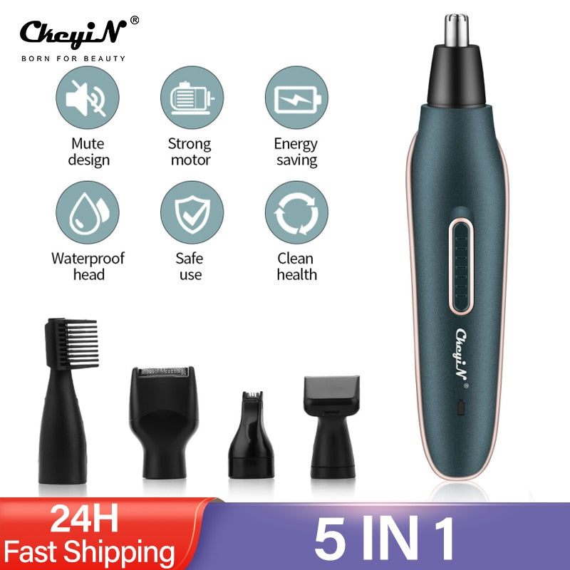 5 in1Electric Nose Ear Hair Trimmer Men Rechargeable Beard trimer  Face Eyebrow hair removal Sideburns Styling Hair Trimmer  53