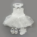 Baby Baptism Dress 2022 Bow Newborn Baby Girls Infant Dresses &amp; Clothes Snow White Baby Dress 1 Year Old Birthday Girl Dress