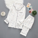 Japanese new style autumn and winter long-sleeved trousers, pure cotton air cotton, warm ladies pajamas, home service sleepwear