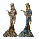 ERMAKOVA Große Harz geblendete griechische Reichtumsgöttin Fortuna Figur Pluto Lucky Fortune Skulptur Büro Geschenk Home Decor