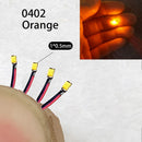 40Pcs/Lot 0402 0603 0805 1206 Led SMD Wire For Model Train HO N OO Scale Red Black Line Pre-soldered Micro Litz Diorama Railway