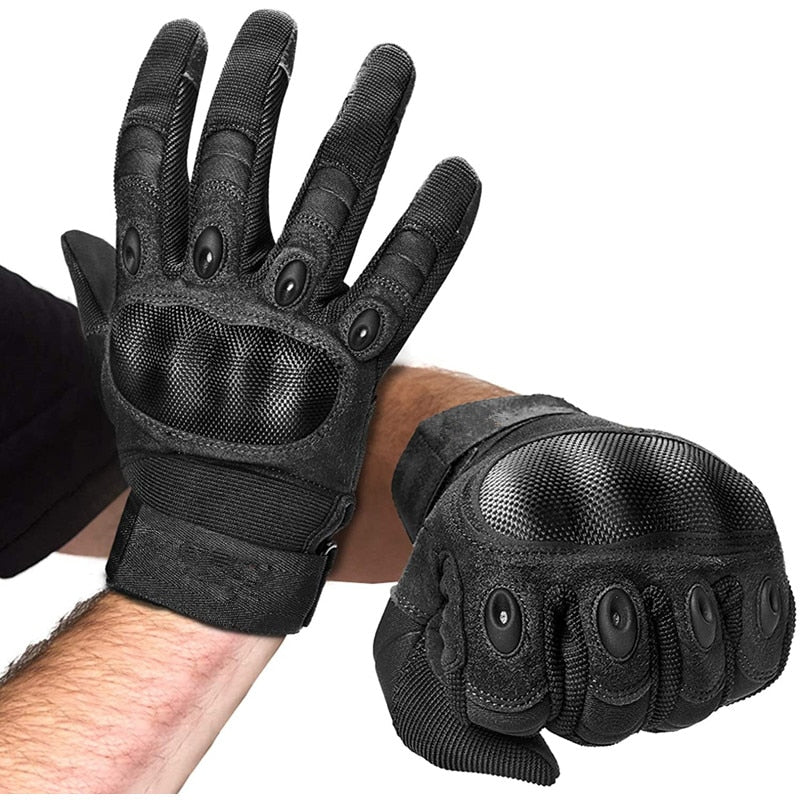 Outdoor Knuckle Tactical Gloves for Men Military Gloves for Shooting Airsoft Paintball Motorcycle Climbing and Heavy Duty Work