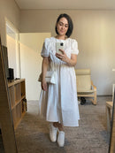 Women Long Dress 2023 Summer Casual O-neck Puff-Sleeve Oversize Dots Elegant Female Dress Ladies Loose Vestidos Femme 9941