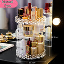 360 Degree Rotating Cosmetics Storage Rack Height Adjustable Makeup Organizer Assembly Skin Care Holder Bathroom Display Case
