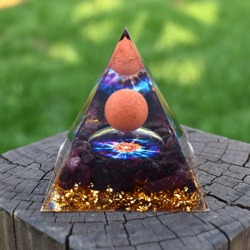 6cm Orgone Pyramid Obsidian and Lapis Lazuli Healing Crystal Energy Orgonite Pyramide Emf Protection Meditation Wholesale