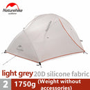 Naturehike Tent Upgraded Star River Camping Tent Ultralight 2 Person 4 Season 20D Silicone Tent With Free Mat NH17T012-T