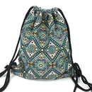2022 Women Fabric Backpack Female Gypsy Bohemian Boho Chic Aztec Ibiza Tribal Ethnic Cottage Soft Brown Drawstring Rucksack Bags