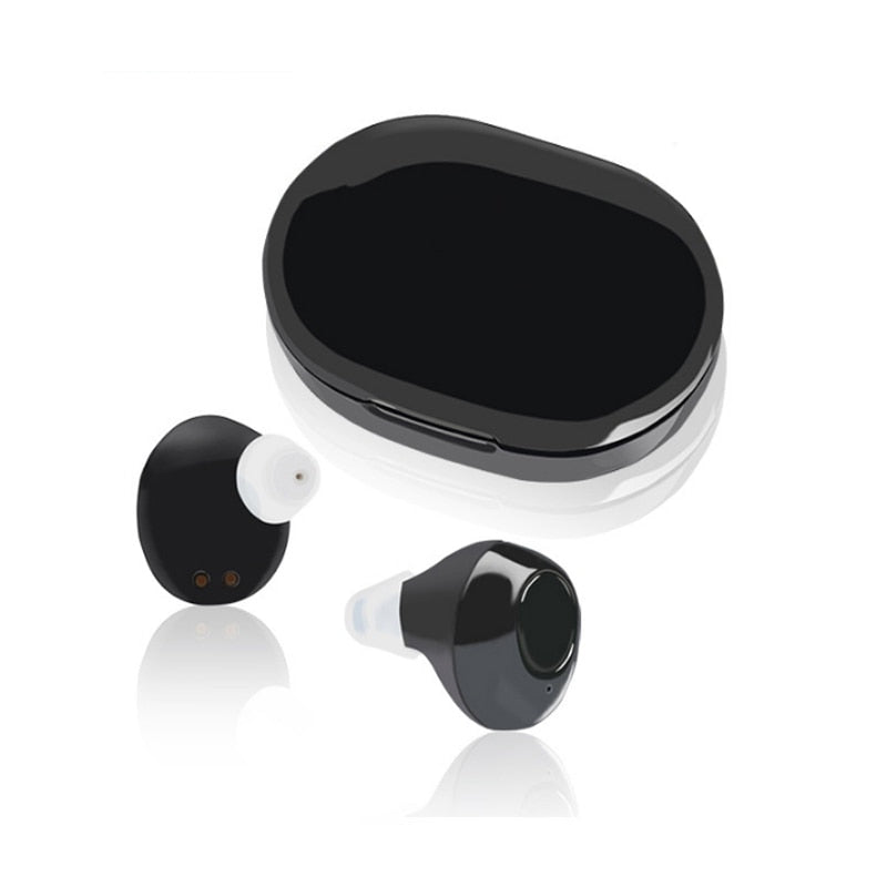 2021 Neueste Hautfarbe 1 Paar USB wiederaufladbare ITE-Hörgeräte Tonverstärker Unsichtbarer Hörverlust für ältere Gehörlose Russland