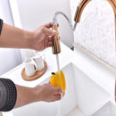 Chaowalmai Rose Gold Kitchen Faucet Mixer Cold And Hot Deck Mounted Single Handle Pull Out Kitchen Sink Water Mixer Tap