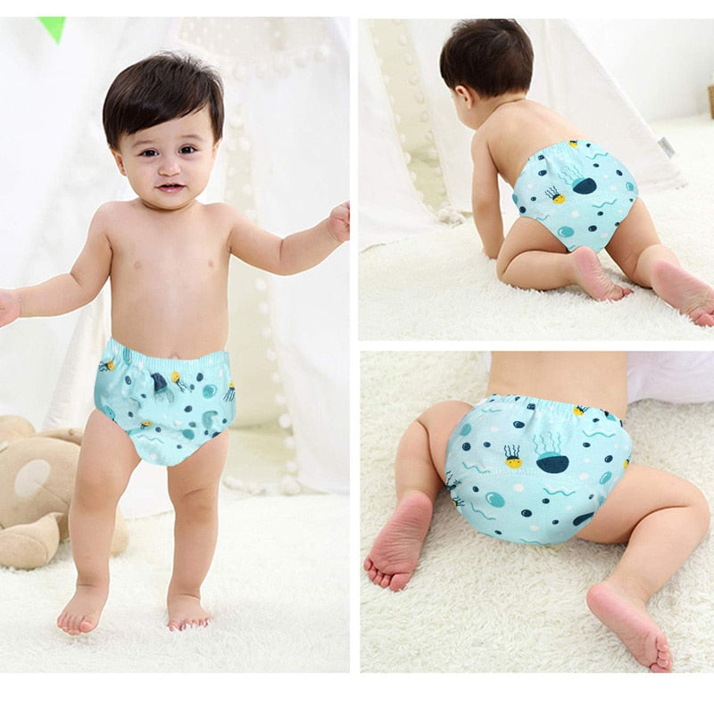 Baby Reusable Diapers Panties Potty Training Pants For Children Ecological Cloth Diaper Washable Toilet Toddler Kid Cotton Nappy