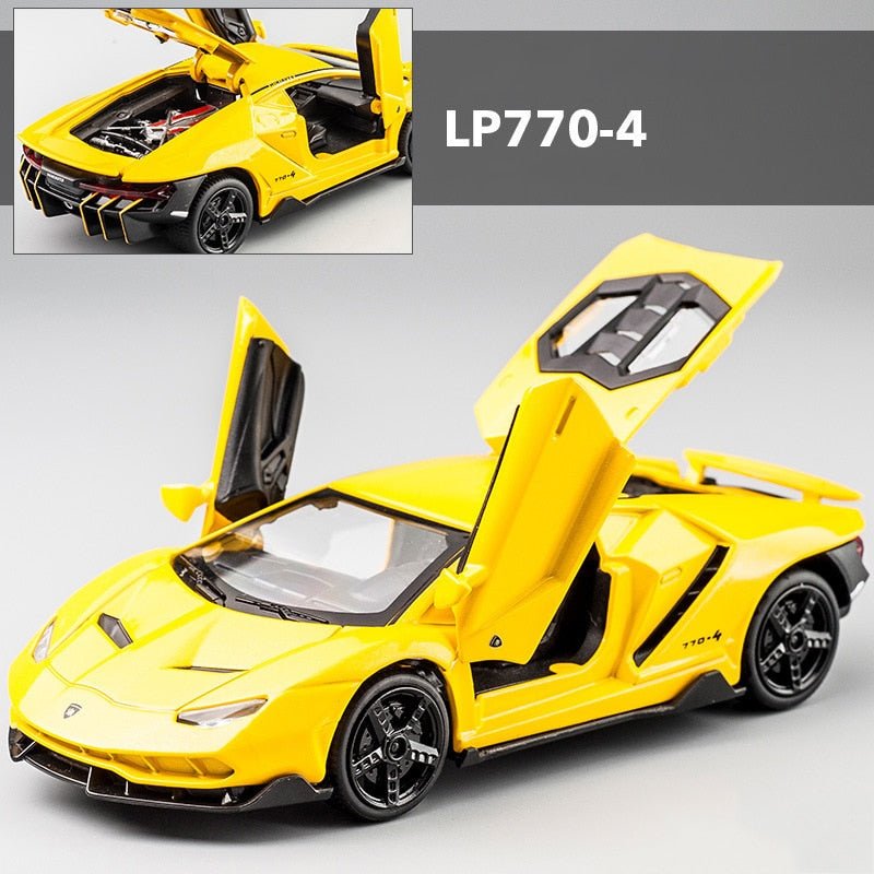 LP770 LP750 1:32 Lambos coche aleación coche deportivo modelo Diecast sonido Super carreras elevación cola caliente rueda de coche para niños regalos