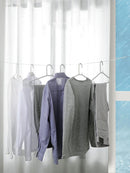 Hidden Clothesline Balcony Hole Punched Contraction Steel Wire Hanging Clothes Rack Indoor Extendable Sun Blanket