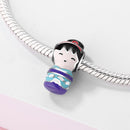 2021 Japanese Style Culture Warm Wishes Charms Metal Beads for Women 925 Sterling Silver Charm Jewelry for Bracelet Bangle Gift